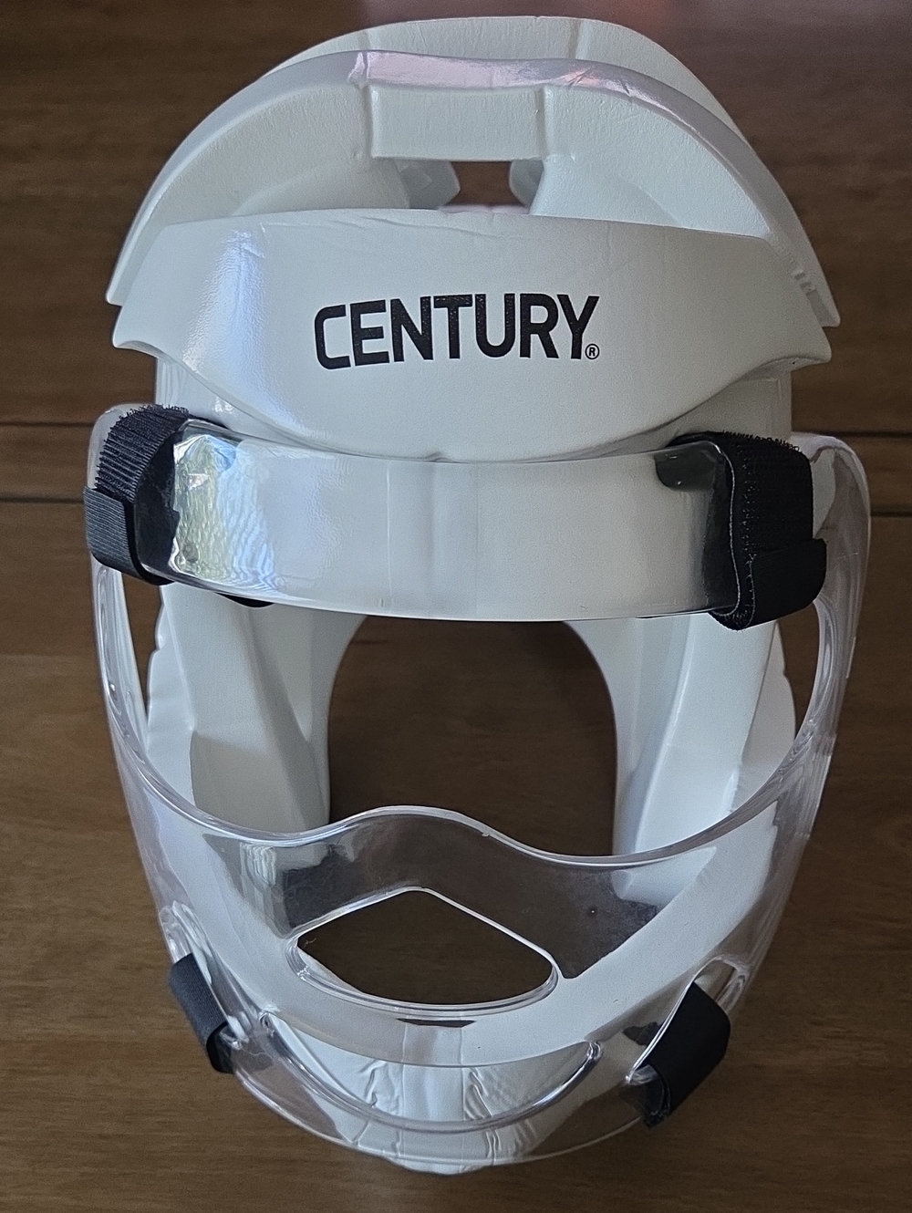 CENTURY White Training Headgear Whit Face Shield Cage, Size Adult M/L
